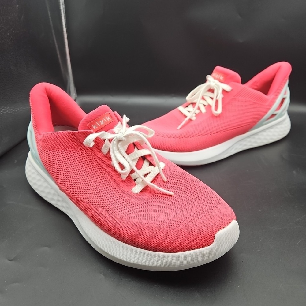 Kizik Athens Hands Free Shoes Watermelon Womens Knit Sneakers Pink M 12 W 13.5